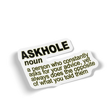 Sticker - Askhole Definition