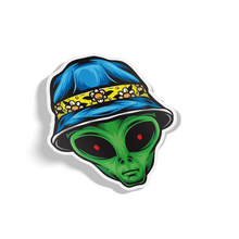 Sticker - Alien Wearing Hat