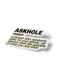 Sticker - Askhole Definition