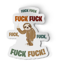 Sticker - Sloth Fuck Bad Word Decal