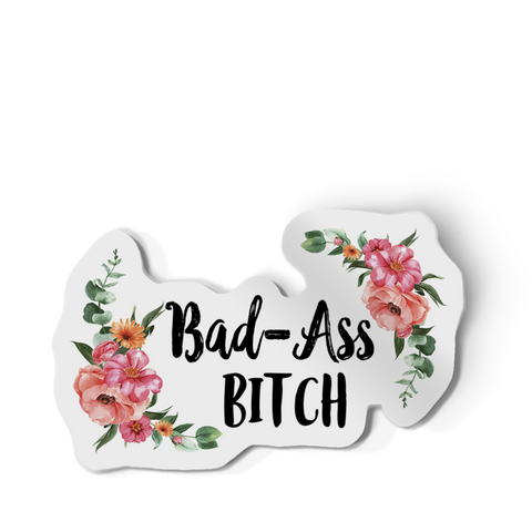 Sticker - BadAss Bitch Floral Decal