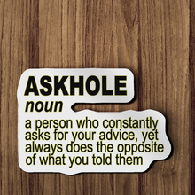 Sticker - Askhole Definition