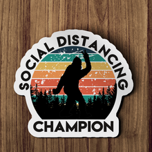 Sticker - Bigfoot Social Distancing Champion