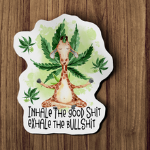 Sticker - Inhale The Good Shit, Exhale The Bullshit Giraffe Decal