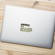 Sticker - Askhole Definition